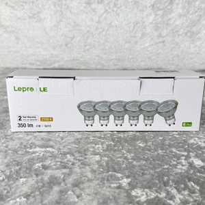 Lepro LED Light Bulbs, Non-Dimmable - 2700K GU10 4W - Pack of 6 - New - Picture 1 of 3