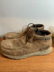 Ariat Spitfire H2O Moc Toe Men's Sz 9.5 (EE) Leather Boot Reliable Brown - Picture 1 of 6