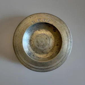 Antique Small English Pewter Plate, London, C1825 - Picture 1 of 4