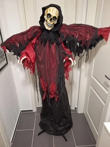 Top! Horror-Shop Sensenmann mit Flügeln schwarz/rot Animatronic - 175-180cm - Bild 1 von 4