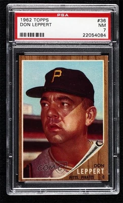 Topps Don Leppert #36 1962 PSA 7 Rookie RC Foto 1 de 2