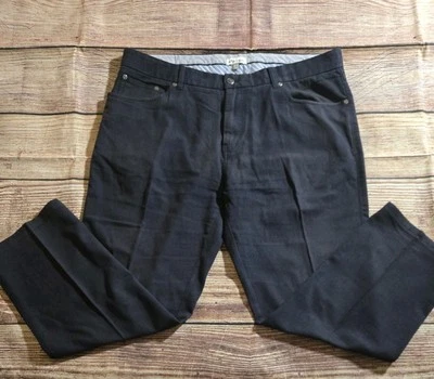 Pantalones chinos de golf Peter Millar para hombre talla 38x27 gris oscuro/negro plisados elásticos Foto 1 de 4