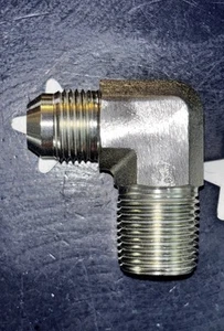 1/2” MJIC x 1/2 MNPT 90° Elbow 37° Adapter 2501-8-8 Male Fitting PARKER - Picture 1 of 9