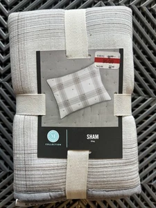 Martha Stewart Collection King Kissenbezug...gezogen kariert NEU - Bild 1 von 4