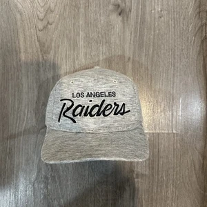 VTG 90's Los Angeles Raiders Sports Specialties NFL Heather Script Snapback Hat - Picture 1 of 7