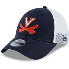 New Era Virginia Cavaliers Navy Team 9FORTY Adjustable Snapback Trucker Hat