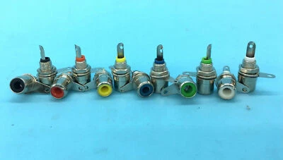 30PCS 6 color Video Audio phono Chassis Panel Mount Female RCA Socket Connectors - Image 1 of 4