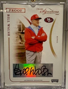 Bill Walsh Playoff Prime Signatures 2004 firmas pruebas de firma bronce #90 116/125 - Imagen 1 de 2
