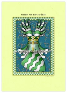 Freiherren von und zu Gilsa Wappen Fulda Fritzlar Borken Homberg-Efze Felsberg - Bild 1 von 2