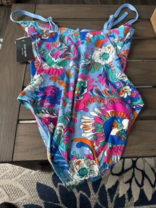 Costume da bagno Kate Spade New York 1 pezzo cravatta davanti media acqua di primavera nuovo con etichette $144 - Foto 1 di 6