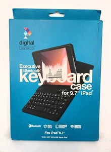 "Teclado ejecutivo Bluetooth para iPad 9.7", azul marino, cubierta de soporte plegable - Imagen 1 de 4