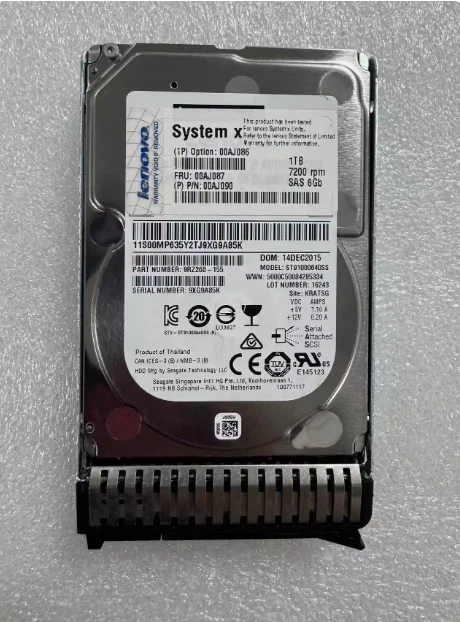 IBM 1TB M5 00AJ087 00AJ086 2.5" 6Gb/s SAS 7.2K Hard Drive - Image 1 of 1
