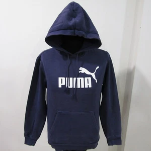 Puma Boys Fleece Hoodie Blue Chest Size 40/42 UK XS Sku Y02315 - Picture 1 of 17