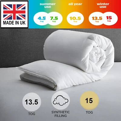 Soft Microfiber Hotel Quality Quilt Duvet Summer Winter 4.5 10.5 13.5 15.0 Togs - Image 1 of 4