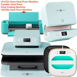 15x15in Auto Heat Press Machine+Tumbler Heat Press+Vinyl Cutting Machine+10x10in - Picture 1 of 24
