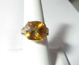 Details about   Citrine Handmade Natural Gemstone Pendant 4.23 Ct 10k Yellow Gold Jewelry