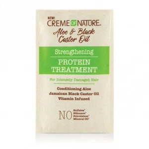 8 Packs CREME OF NATURE ALOE & BLACK CASTOR OIL Strengthening Protein Treatment - Picture 1 of 1