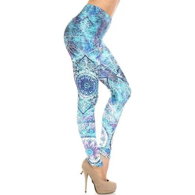 Leggings mandala cian suaves cremosos talla única Reg para mujer Foto 1 de 4