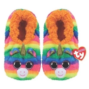 Ty Gemma Einhorn 7,125"L (ungedehnt 6,5") Hausschuhe Socken Kinder klein (11-13) - Bild 1 von 1