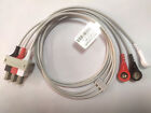 HP ECG  Cable 3-Leads wires AHA Snap