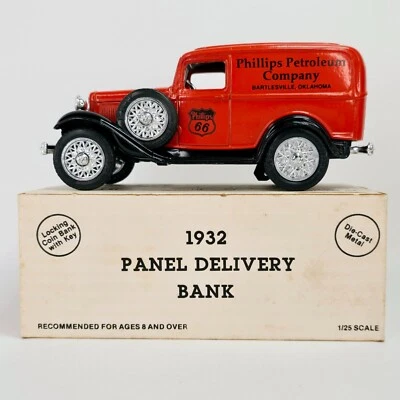 1989 ERTL Phillips 1932 Ford 1932 Panel Delivery Van 1/25 Diecast Locking Bank - Image 1 of 4