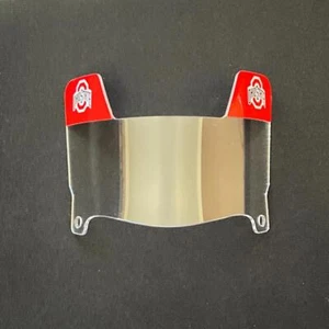 Ohio State Buckeyes - Clear Mini Football Helmet Visor with Black Clips 2 - Picture 1 of 2