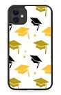 Graduation Hats Rubber Phone Case Pattern Graduate Students Ceremony Yellow AQ59