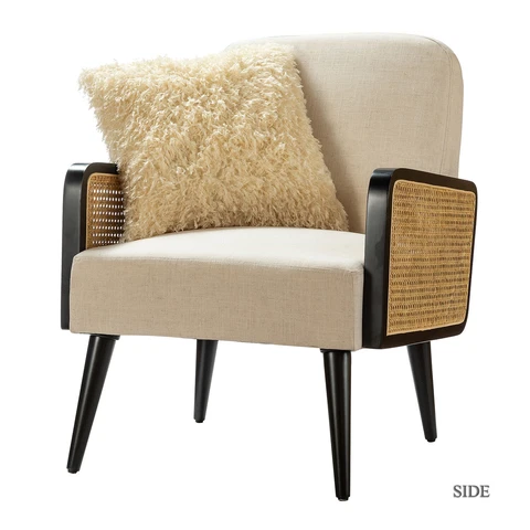 Karat Home Elva Accent Chair - Linen  MSRP $499.00 Cover
