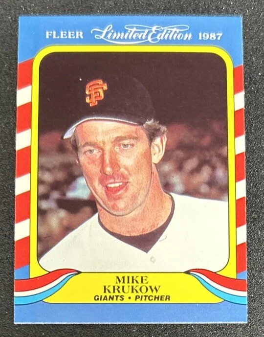 1987 Fleer Limited Edition Baseball Superstars Mike Krukow Card #24 Giants - Image 1 of 2