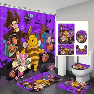 Cartoon Gift Idea Halloween Winnie the Pooh Shower Curtain or Bathroom Sets. - Picture 1 of 4