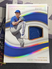 2023 Panini Immaculate RICKY TIEDEMANN PRIME MATERIALS #d 09/10 GOLD BLUE JAYS