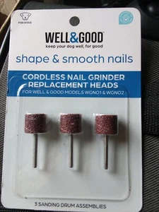 Well & Good Akku Nagelschleifer Ersatzköpfe Original für Hunde (3er Pack)  - Bild 1 von 1