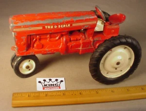 Vintage Carter Tru Scale Red Tractor 1:16 Metal Farm Toy 1950's original - Picture 1 of 5