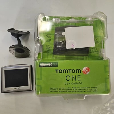 Tomtom One 3.5" GPS Unit Portable Car Navigator N14644 & Car Cord + packaging + - Image 1 of 4