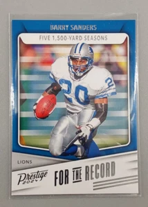 Barry Sanders For the Record 5 1.5K Yard Stagioni Panini Prestige 2024 NFL #FR-BS - Foto 1 di 2
