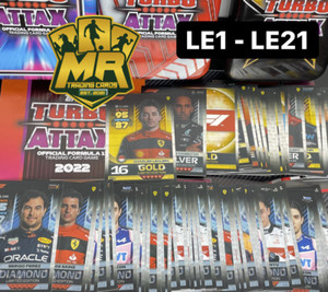 Topps Turbo Attax Formula 1 F1 2022 # Gold & Diamond Limited Cards # LE1 - LE23