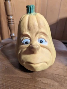 Vtg 80s Halloween Foam Pumpkin JOL Todd Masters Style Retro 8” Tall - Picture 1 of 6