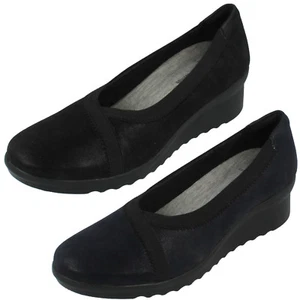 Damas Caddell Dash Zapatos sin cordones Tacón de cuña por Clarks Cloudsteppers £48.99 - Imagen 1 de 19