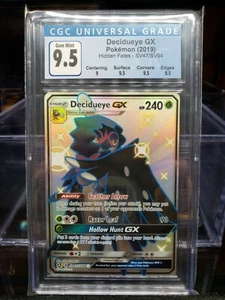 Pokémon 2019 Hidden Fates Decidueye GX SV47/SV94 Holo brillante CGC 9,5 gema como nuevo - Imagen 1 de 2