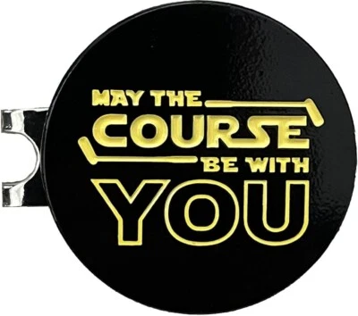 SYREN May the Course Be with You Golf Hat Clip with Enamel Magnetic Ball Marker