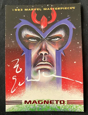 MAGNETO CARD #39 - SIGNED BILL SIENKIEWICZ - MARVEL MASTERPIECES  - SKYBOX 1993 - Image 1 of 2