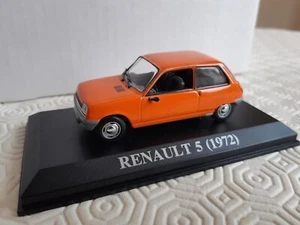 Diecast 1/43 Renault 5 (1972) in Orange with display Box and Stand - Picture 1 of 3