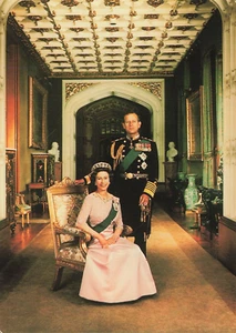 POSTCARD H.M. The Queen and H.R.H. The Duke of Edinburgh ~ Elizabeth, Philip - Picture 1 of 2