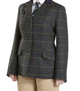 NEU Gr. 26 grünes Tweed Show Sakko Smart - Shows - Pony Club .gold - rot kariert - Bild 1 von 12