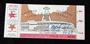 Carl Yastrzemski Signed 1967 All-Star Ticket 3 Hits Ties Record Boston Red Sox⚾️ - Picture 1 of 5