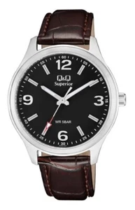 OROLOGIO DA UOMO Q&Q SUPERIOR SOLOTEMPO CINTURINO IN PELLE - Bild 1 von 1