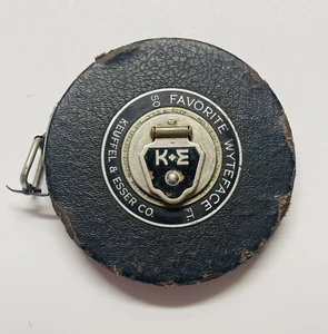 K&E Keuffel & Esser Stevens Wyteface 50' Ft Tape Rule Measure USA Surveyor Tape - Picture 1 of 3