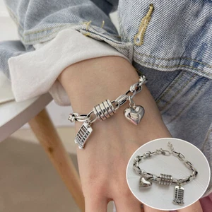 Unisex Liebe Herz Armband Abakus Anhänger Kette Armband Schmuck Glück → - Bild 1 von 7
