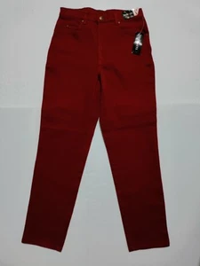 NWT Style Co Womens Size 8 Brick Red Tapered Stretch Jeans - Picture 1 of 11