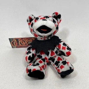 Deal Grateful Dead Liquid Red Vegas Gamble Cards Beanie Bear - Bild 1 von 8
